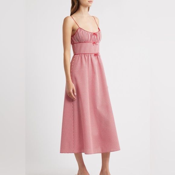 Doen Belline Dress in Rouge La Maddalena Gingham - Picture 4 of 9